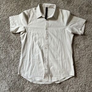 Lululemon Men's Size Small Ivory One Thing At A Time Button Up Shirt Lightweight